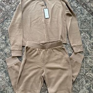 Tan Two-Piece Lounge Set